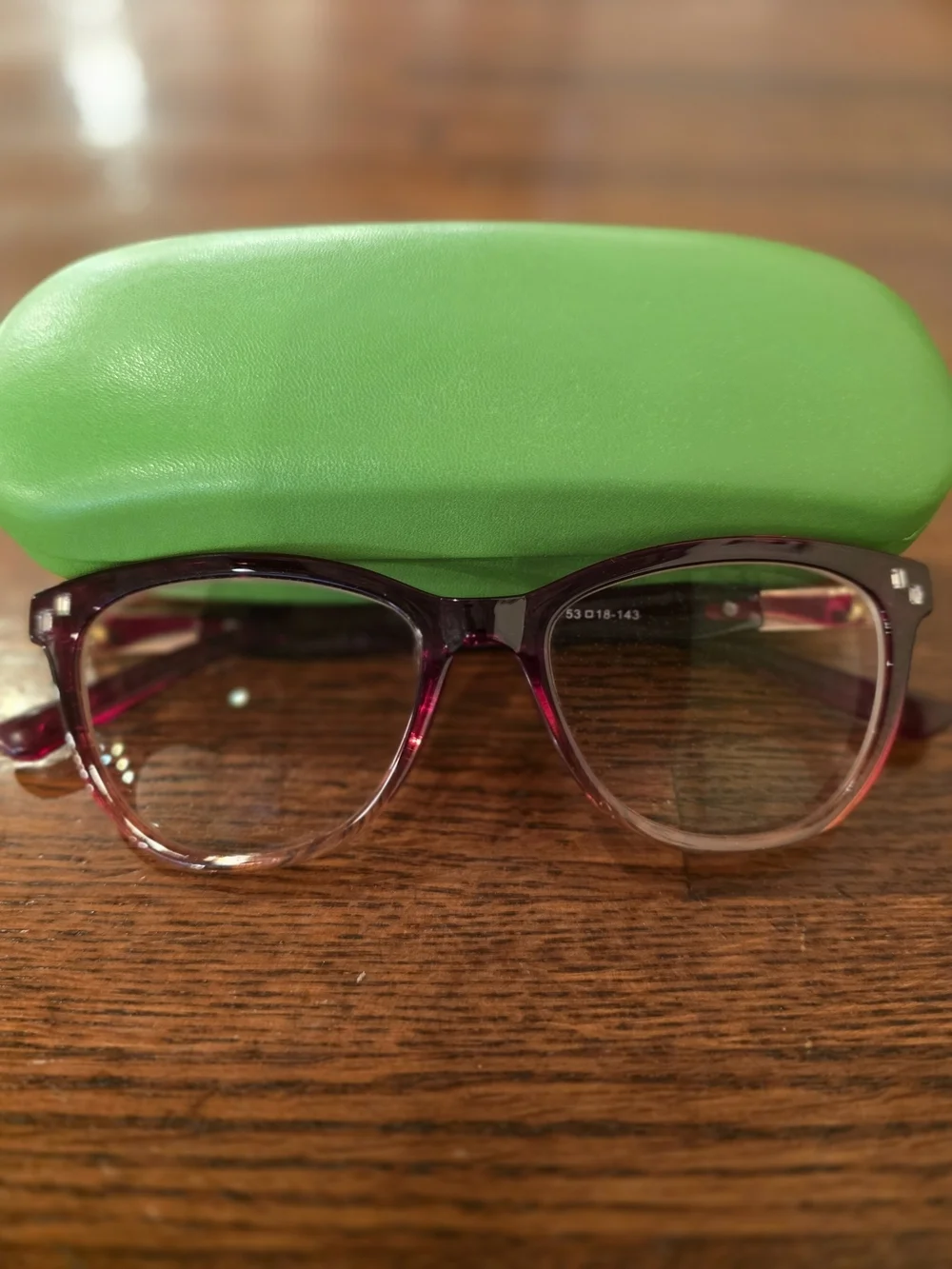 Dream Himax Red Ombre Eyeglass Frames C2013 53-18-143 Womens Optical + Case